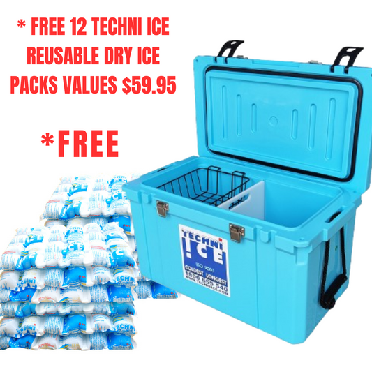 Classic Hardcore Ice Box 75L Light Blue *FRESH STOCK JUST ARRIVED  *FREE 12 REUSABLE DRY ICE PACKS VALUES $59.95