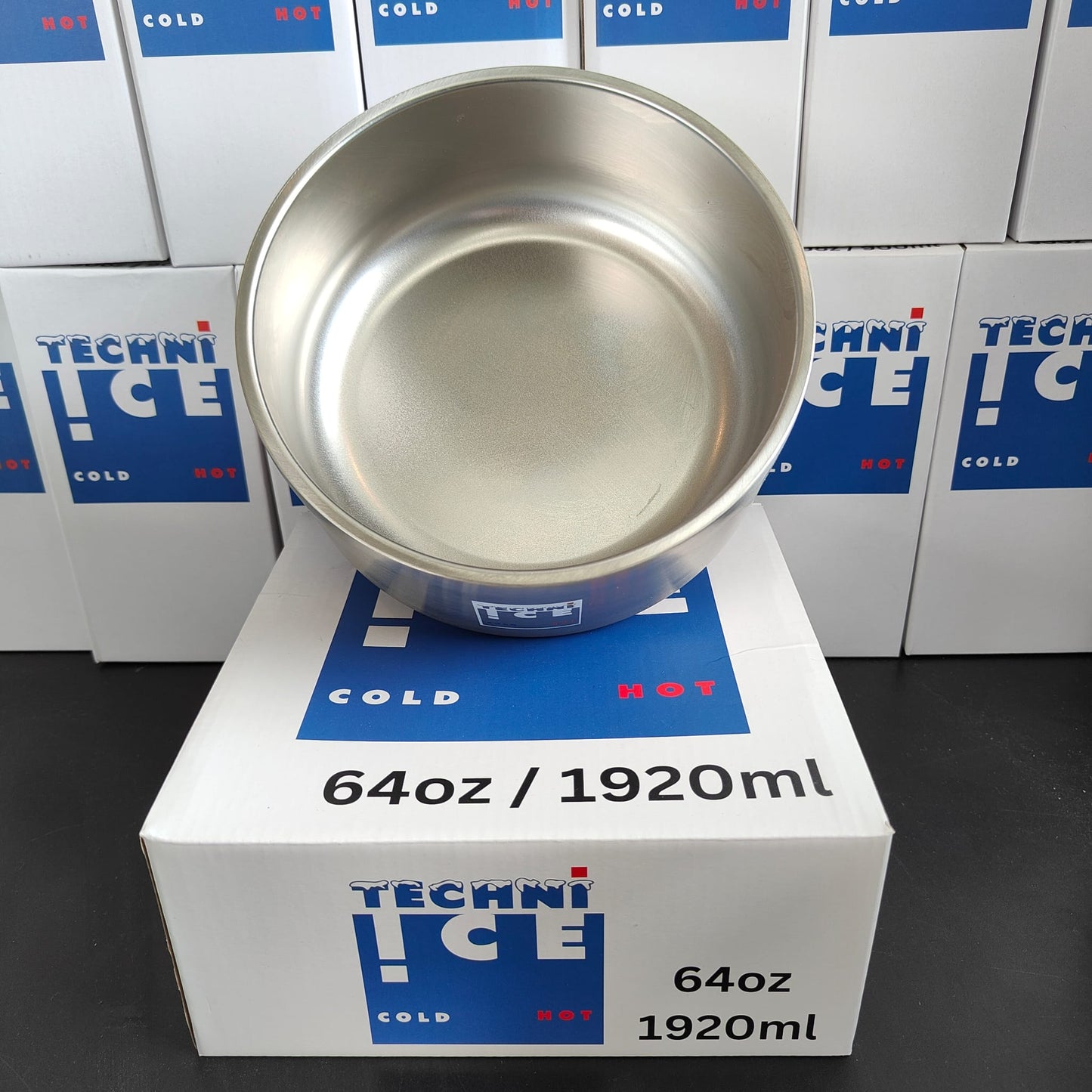 New 2024 Model Techni Ice 1920ml (64 oz.) Dog Bowl Stainless Steel 6 Years Warranty *PREORDER FOR JULY DISPATCH