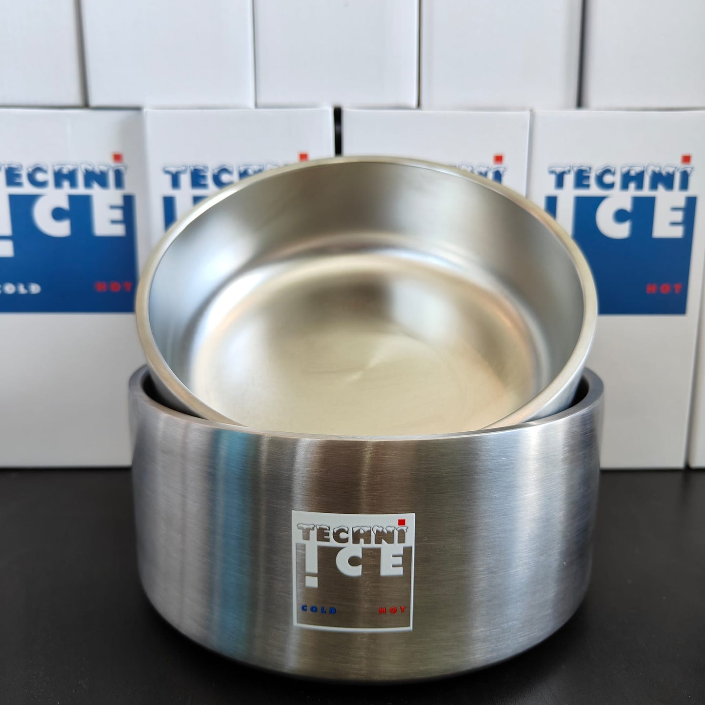 New 2024 Model Techni Ice 950ml (32 oz.) + 1920ml (64 oz.) Dog Bowl Combo Stainless Steel 6 Years Warranty *PREORDER FOR JULY DISPATCH