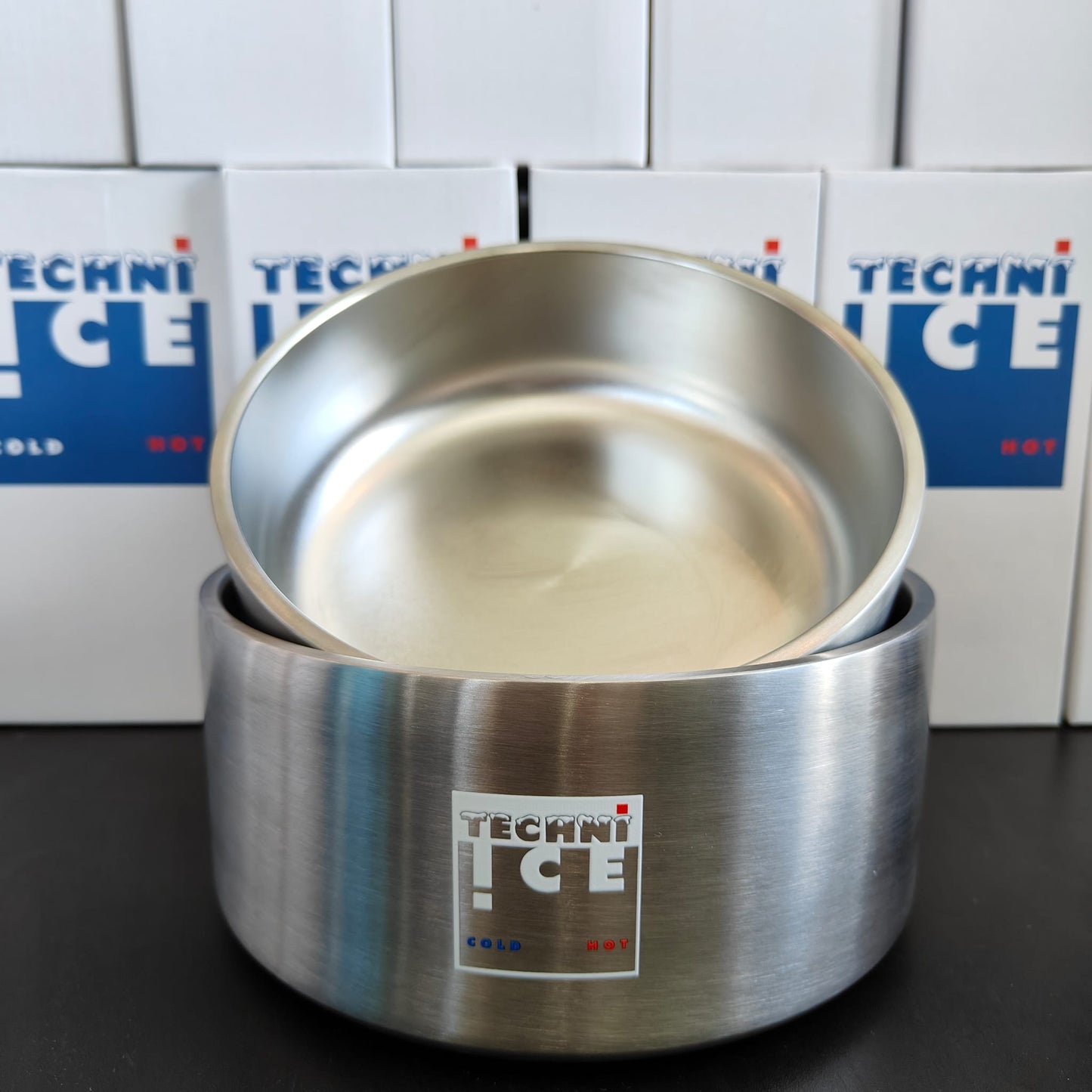 Techni Ice 950ml (32 oz.) + 1920ml (64 oz.) Dog Bowl Combo Stainless Steel 6 Years Warranty *Fresh stock just arrived