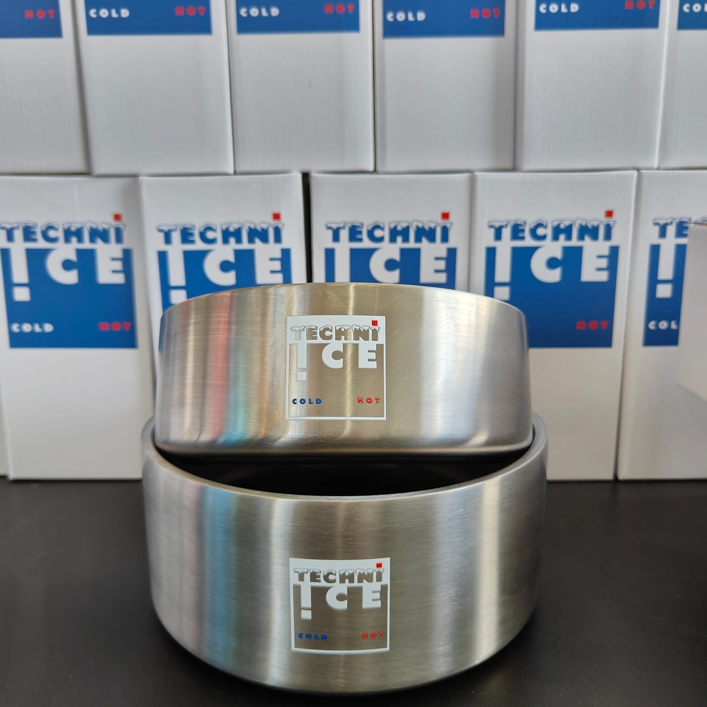 New 2024 Model Techni Ice 950ml (32 oz.) + 1920ml (64 oz.) Dog Bowl Combo Stainless Steel 6 Years Warranty *PREORDER FOR JULY DISPATCH