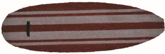 Long Red Surfboard PVC Coir Doormat