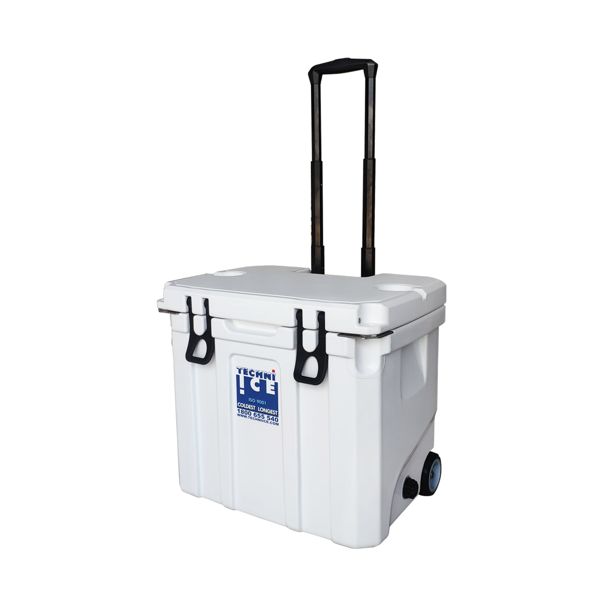 Techni Ice Signature Hybrid Premium Ice Box 35L White with Wheels & Telescopic Travel Handle *FREE 6 REUSABLE DRY ICE PACKS VALUES $32.95 *FRESH STOCKS JUST ARRIVED