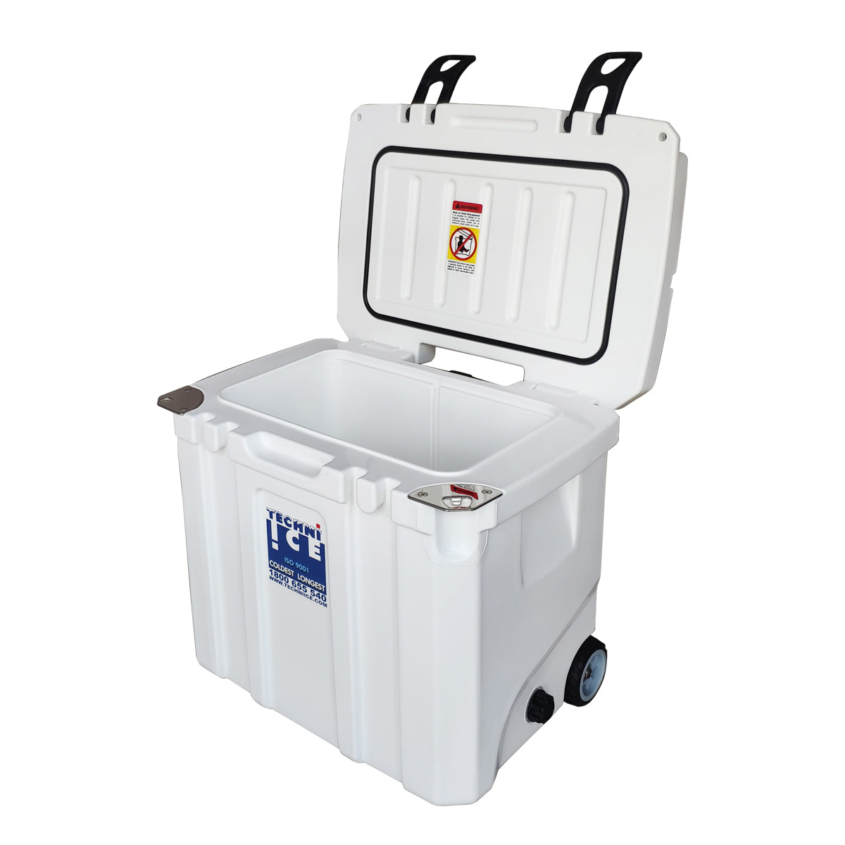 Techni Ice Signature Hybrid Premium Ice Box 35L White with Wheels & Telescopic Travel Handle *PREORDER FOR JULY DISPATCH *FREE 6 REUSABLE DRY ICE PACKS VALUES $32.95