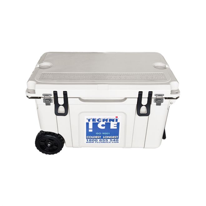 Techni Ice Signature Hardcore Premium Ice Box 55L White with Wheels *FREE 12 REUSABLE DRY ICE PACKS VALUES $59.95 * PRE-ORDER FOR MID TO END MAY DISPATCH