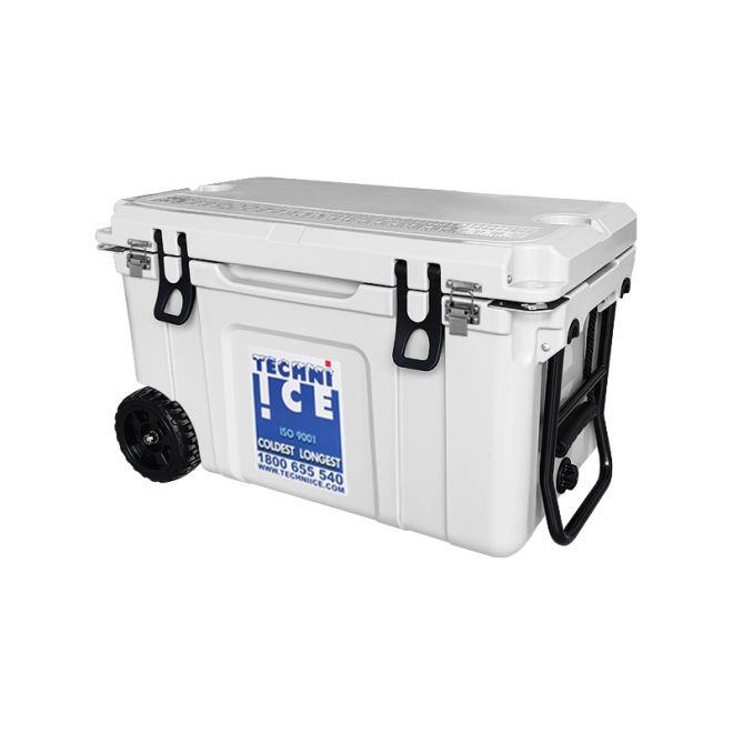 Techni Ice Signature Hardcore Premium Ice Box 55L White with Wheels *FREE 12 REUSABLE DRY ICE PACKS VALUES $59.95 * PRE-ORDER FOR MID TO END MAY DISPATCH