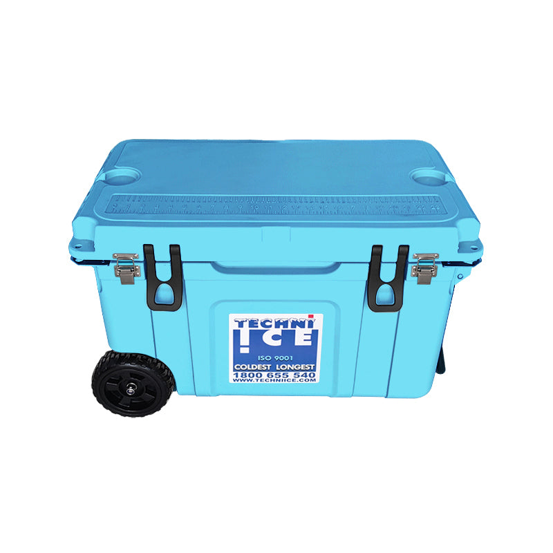 Techni Ice Signature Hardcore Premium Ice Box 55L Light Blue with Wheels *FREE 12 REUSABLE DRY ICE PACKS VALUES $59.95 * PRE-ORDER FOR MID TO END MAY DISPATCH