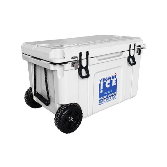 Techni Ice Signature Hardcore Premium Ice Box 55L White with Wheels *FREE 12 REUSABLE DRY ICE PACKS VALUES $59.95 * PRE-ORDER FOR MID TO END MAY DISPATCH