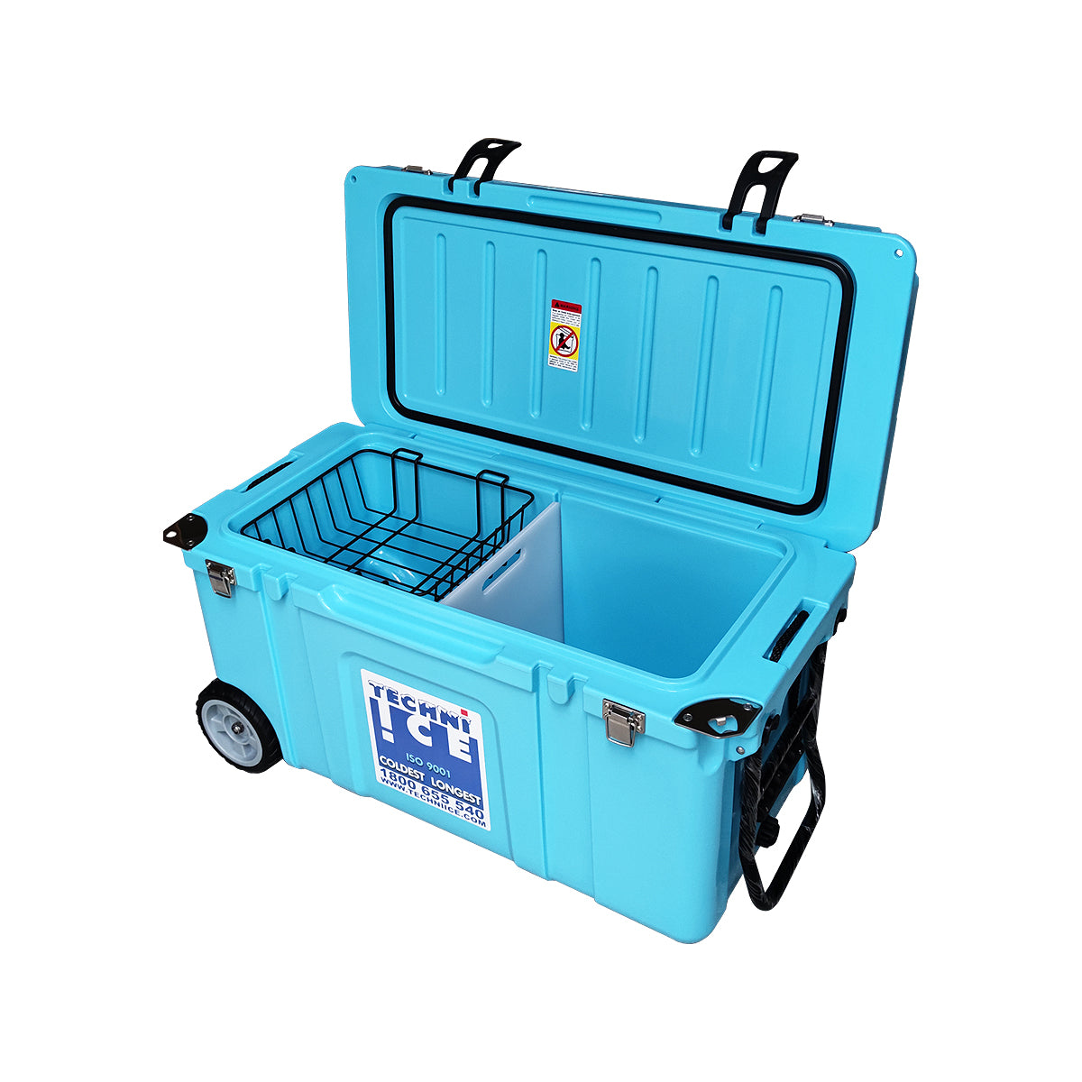 Techni Ice Signature Hardcore Icebox 75L Light Blue Wheels *PREORDER FOR JULY DISPATCH *FREE 12 REUSABLE DRY ICE PACKS VALUES $59.95