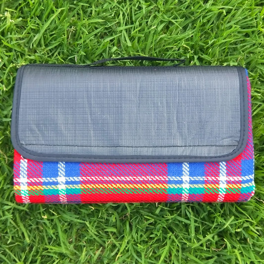 Waterproof PVC Underside Picnic Blanket with Handle