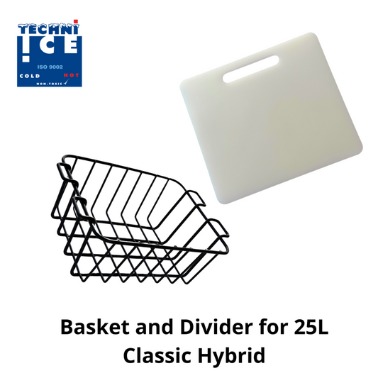 basket and divider for ice box