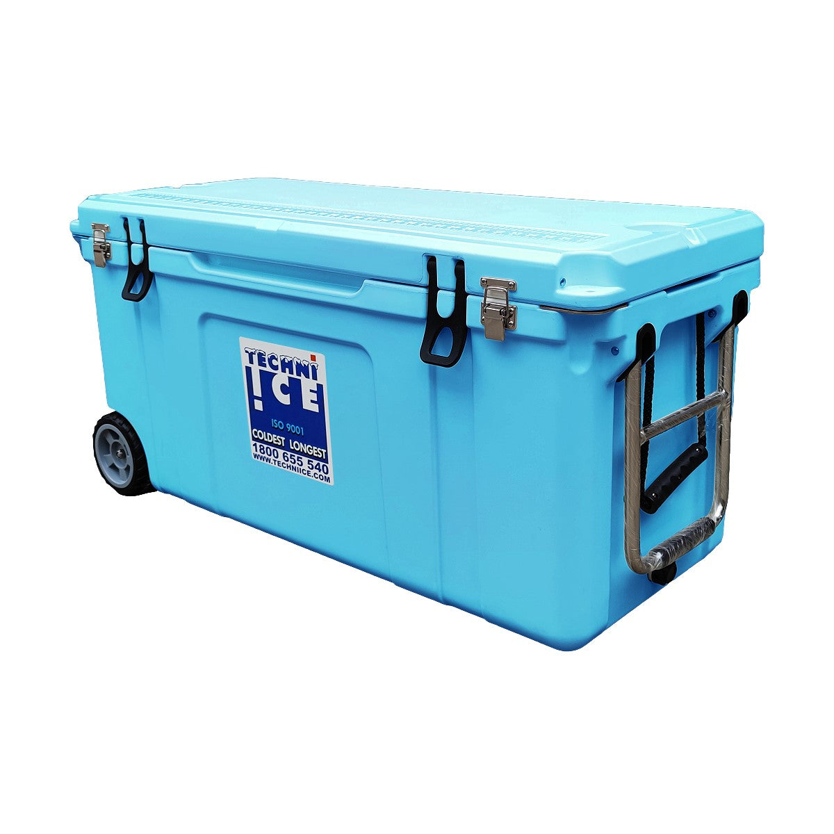 Techni Ice Signature Hardcore Ice box 120L Light Blue Wheels *FREE 12 REUSABLE DRY ICE PACKS VALUES $59.95 * PRE-ORDER FOR MID TO END MAY DISPATCH