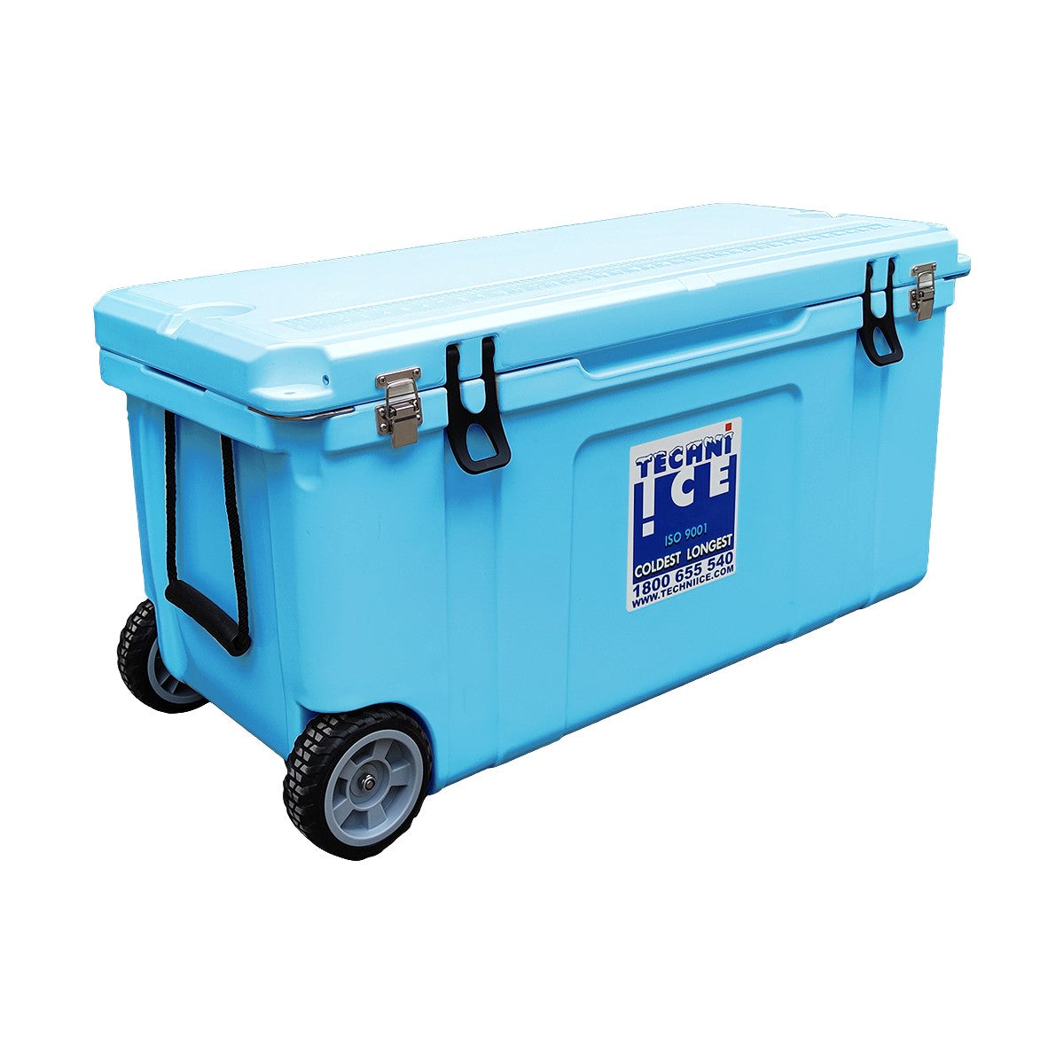 Techni Ice Signature Hardcore Ice box 120L Light Blue Wheels *FREE 12 REUSABLE DRY ICE PACKS VALUES $59.95 * PRE-ORDER FOR MID TO END MAY DISPATCH