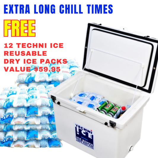 Techni Ice Classic Ice box 100L *FREE 12 REUSABLE DRY ICE PACKS VALUES $59.95 * PRE-ORDER FOR MID MAY DISPATCH