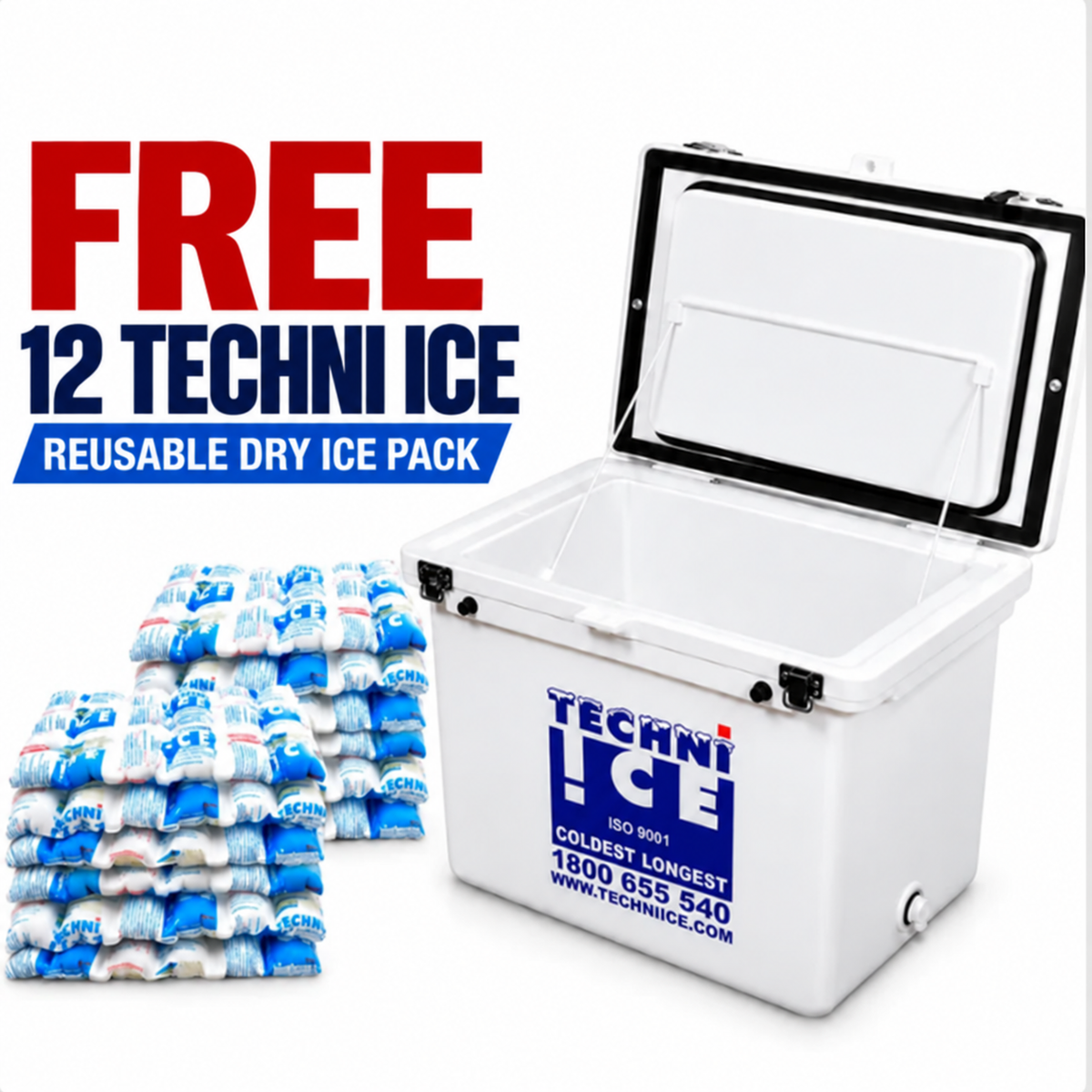 Classic Ice box 100L White *FREE 12 REUSABLE DRY ICE PACKS VALUES $66* PRE-ORDER NOW FOR OCTOBER DISPATCH