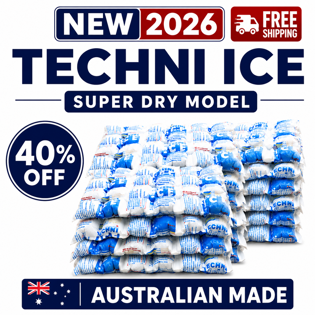 20 Techni Ice Heavy Duty Reusable Dry Ice packs *40% OFF SALE ON NOW