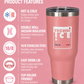 Techni Ice 1200ml (40 oz.) Adventure Tumbler Desert Rose+3 Free Techni Ice Reusable Dry Ice Packs