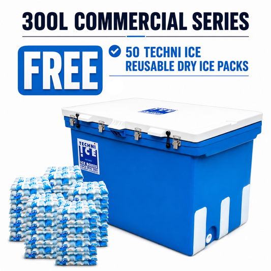 Techni Ice Commercial 300L *FREE 50 REUSABLE DRY ICE PACKS VALUES $240 * PRE-ORDER NOW FOR SEPTEMBER DISPATCH