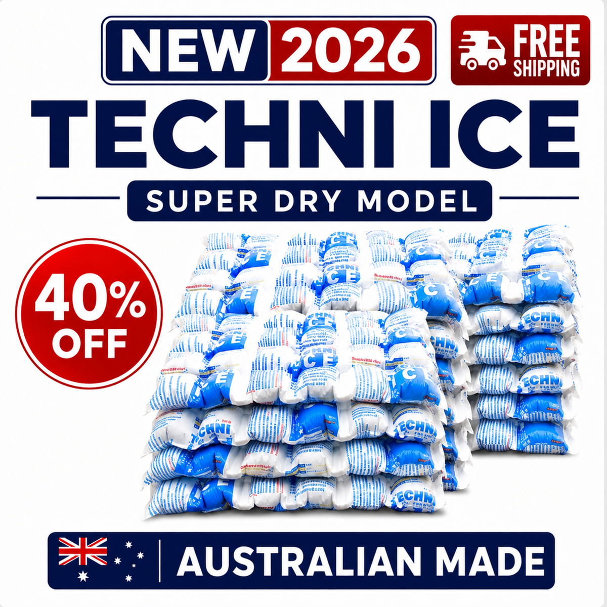 50 Techni Ice Heavy Duty Reusable Dry Ice packs *40% OFF SALE ON NOW