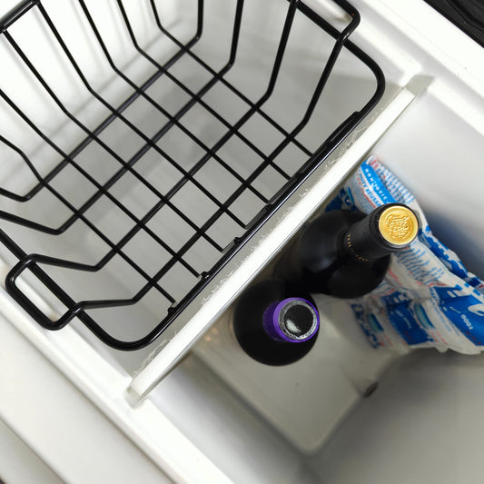 basket and divider for ice box