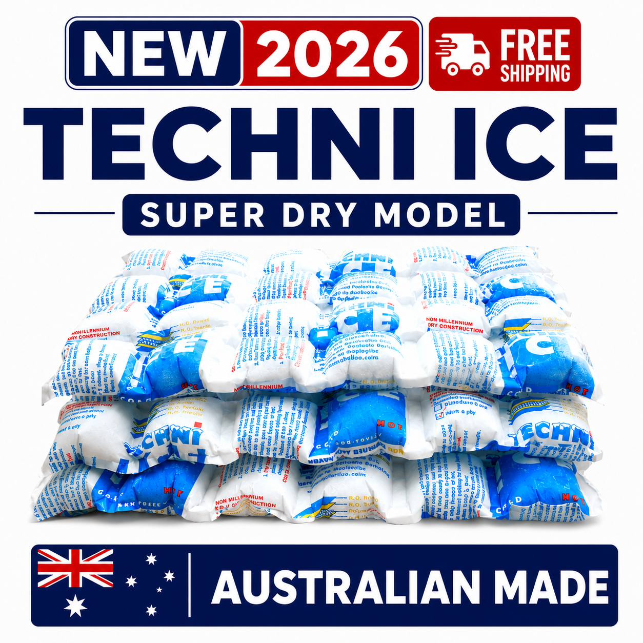 Techni Ice Heavy Duty Reusable Dry Ice packs - Single Sheet