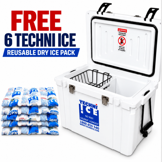 Classic Hardcore Ice Box 45LWhite *FREE 6 REUSABLE DRY ICE PACKS VALUES $37* PRE-ORDER NOW FOR OCTOBER DISPATCH