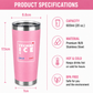 Techni Ice 600ml (20 oz.)Worksite Tumbler Desert Rose + 3 Free Techni Ice Reusable Dry Ice Packs
