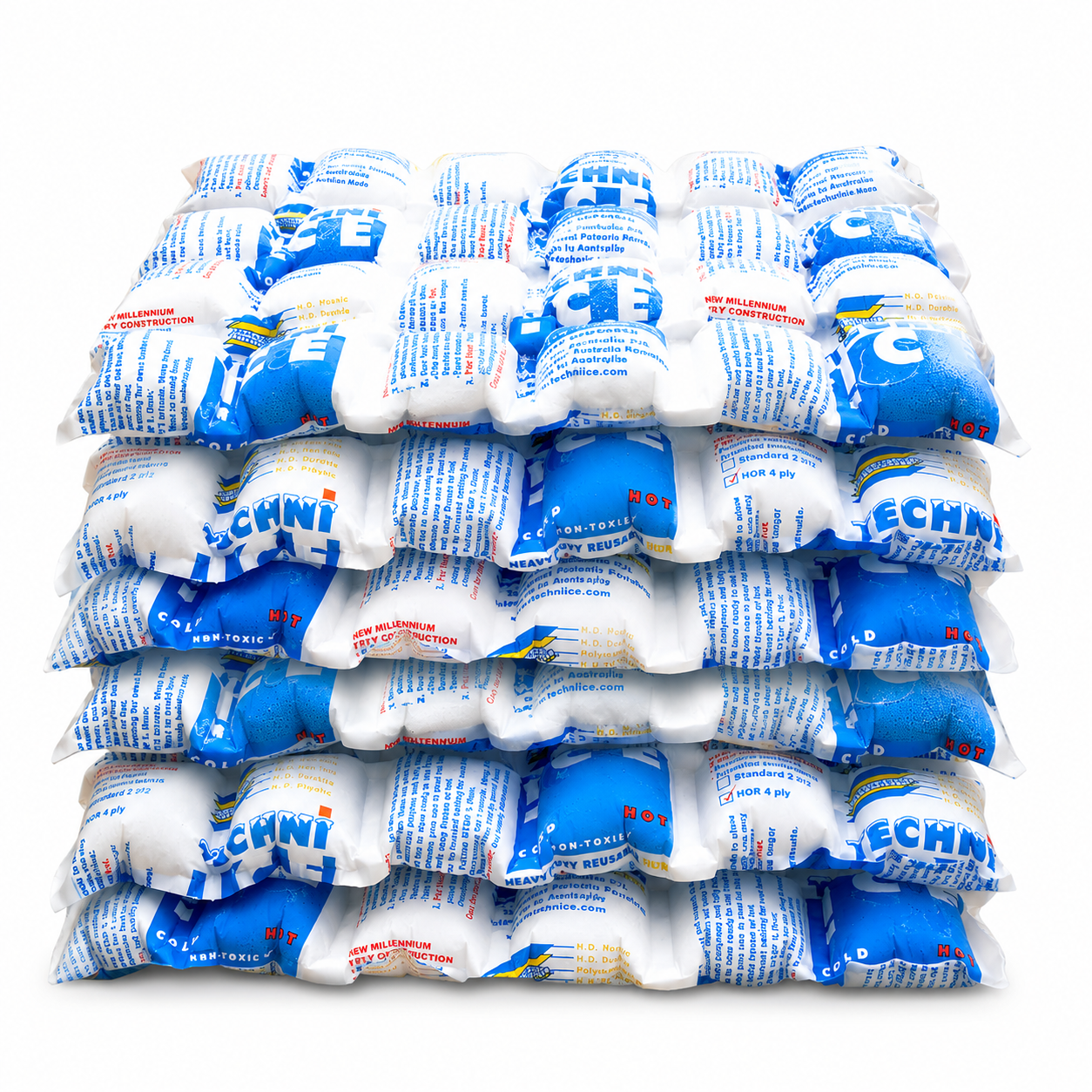 6 Techni Ice Heavy Duty Reusable Dry Ice packs
