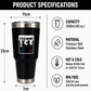 Techni Ice 1200ml (40 oz.) Adventure Tumbler Coal Black +3 Free Techni Ice Reusable Dry Ice Packs