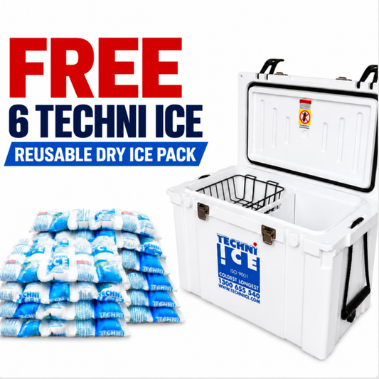 Classic Hardcore Ice Box 55L White *FREE 12 REUSABLE DRY ICE PACKS VALUES $66* PRE-ORDER NOW FOR OCTOBER DISPATCH