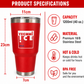 Techni Ice 1200ml (40 oz.) Adventure Tumbler Lava Red+3 Free Techni Ice Reusable Dry Ice Packs