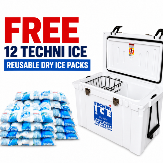 Classic Hardcore Ice Box 55L White *FREE 12 REUSABLE DRY ICE PACKS VALUES $66* PRE-ORDER NOW FOR OCTOBER DISPATCH