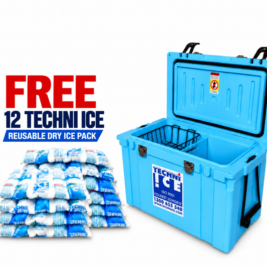 Classic Hardcore Ice Box 75L Light Blue *FREE 12 REUSABLE DRY ICE PACKS VALUES $66* PRE-ORDER NOW FOR OCTOBER DISPATCH