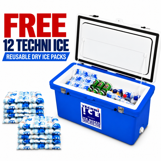 Classic Ice box 70L White Blue Long *FREE 12 REUSABLE DRY ICE PACKS VALUES $66* PRE-ORDER NOW FOR OCTOBER DISPATCH