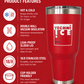 Techni Ice 900ml (30 oz.) Travel Tumbler Lava Red+3 Free Techni Ice Reusable Dry Ice Packs