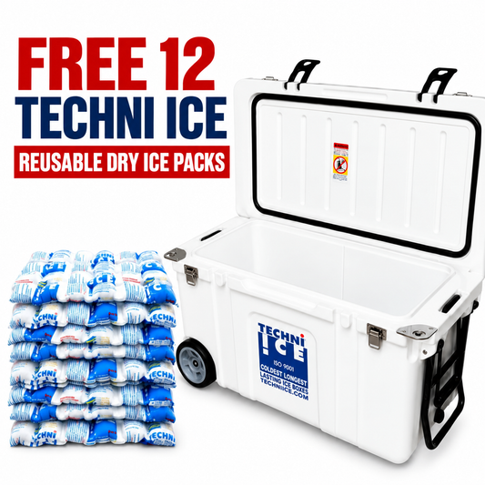 Signature Hardcore Icebox 75L White with Wheels *FREE 12 REUSABLE DRY ICE PACKS VALUES $66 * PRE-ORDER NOW FOR OCTOBER DISPATCH