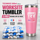 Techni Ice 600ml (20 oz.)Worksite Tumbler Desert Rose + 3 Free Techni Ice Reusable Dry Ice Packs