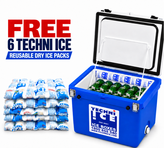 Classic Ice box 40L White Blue *FREE 6 REUSABLE DRY ICE PACKS VALUES $37* PRE-ORDER NOW FOR OCTOBER DISPATCH