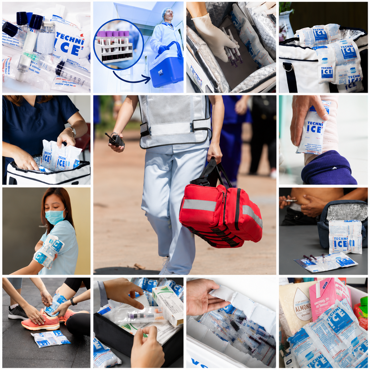 250 (1 Carton) Techni Ice Heavy Duty Reusable Dry Ice packs *40% OFF SALE ON NOW