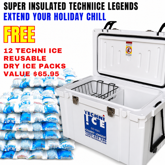 Classic Hardcore Ice Box 55L White *FREE 12 REUSABLE DRY ICE PACKS VALUES $66 *PRE-ORDER NOW FOR AUGUST DISPATCH