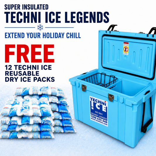 Classic Hardcore Icebox 55L Light Blue *FREE 12 REUSABLE DRY ICE PACKS VALUES $66* PRE-ORDER NOW FOR SEPTEMBER DISPATCH
