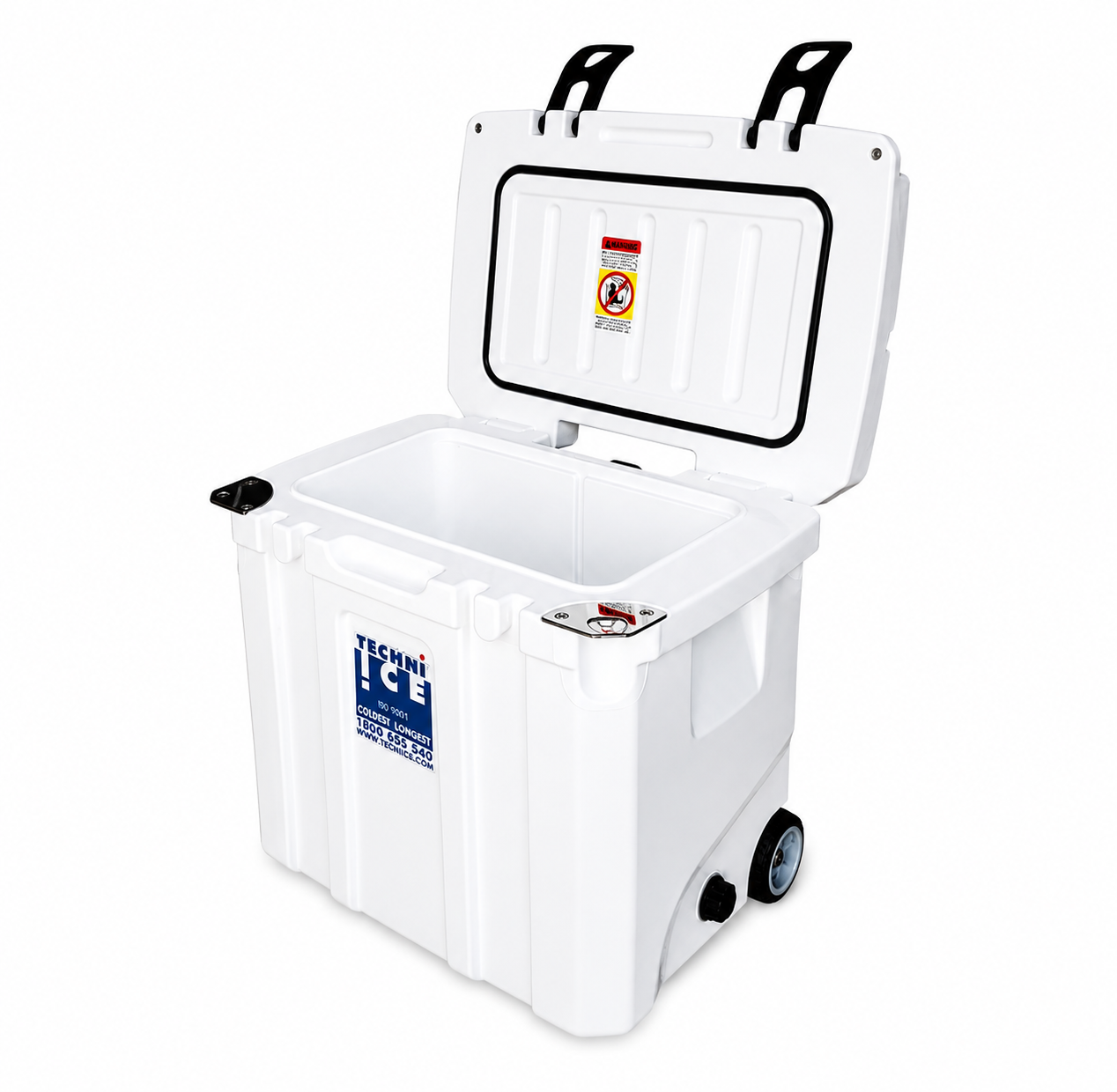 Techni Ice Signature Hybrid Premium Ice Box 35L White with Wheels & Telescopic Travel Handle *FREE 6 REUSABLE DRY ICE PACKS VALUES $37* PRE-ORDER NOW FOR SEPTEMBER DISPATCH