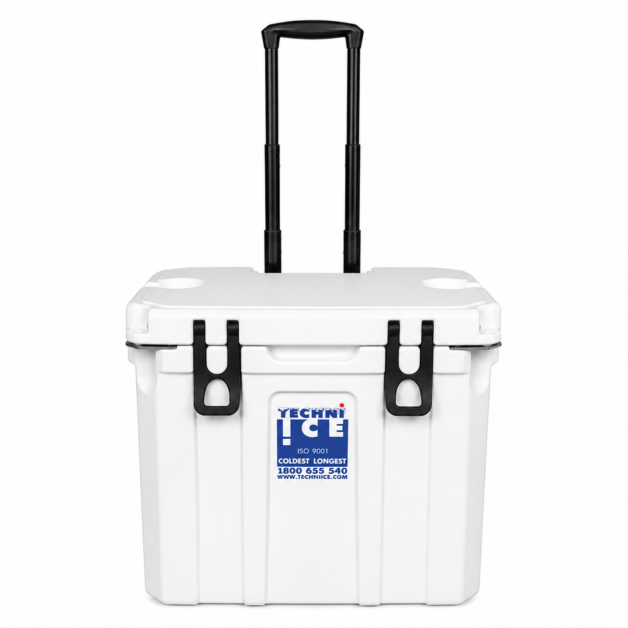 Techni Ice Signature Hybrid Premium Ice Box 35L White with Wheels & Telescopic Travel Handle *FREE 6 REUSABLE DRY ICE PACKS VALUES $37* PRE-ORDER NOW FOR SEPTEMBER DISPATCH