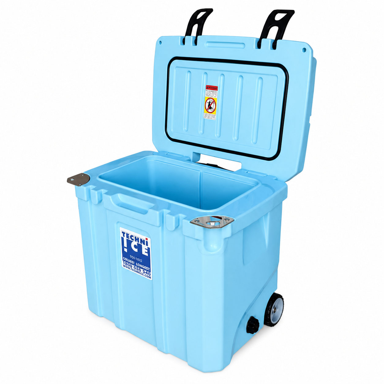 Techni Ice Signature Hybrid Premium Ice Box 35L Light Blue Wheels with Wheels & Telescopic Travel Handle *FREE 6 REUSABLE DRY ICE PACKS VALUES $37* PRE-ORDER NOW FOR SEPTEMBER DISPATCH