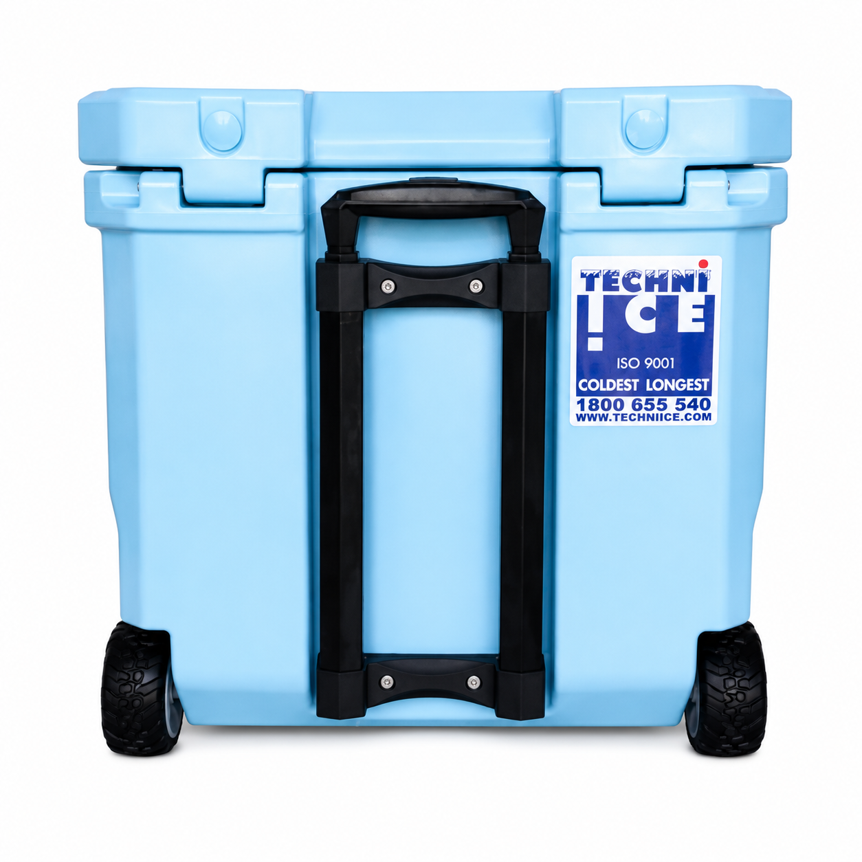 Techni Ice Signature Hybrid Premium Ice Box 35L Light Blue Wheels with Wheels & Telescopic Travel Handle *FREE 6 REUSABLE DRY ICE PACKS VALUES $37* PRE-ORDER NOW FOR SEPTEMBER DISPATCH
