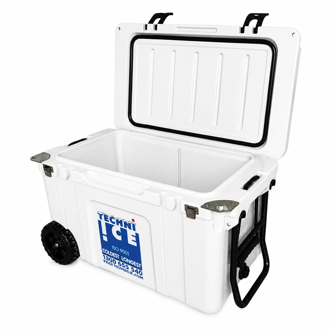 Techni Ice Signature Hardcore Icebox 75L White with Wheels *FREE 12 REUSABLE DRY ICE PACKS VALUES $66 * PRE-ORDER NOW FOR SEPTEMBER DISPATCH