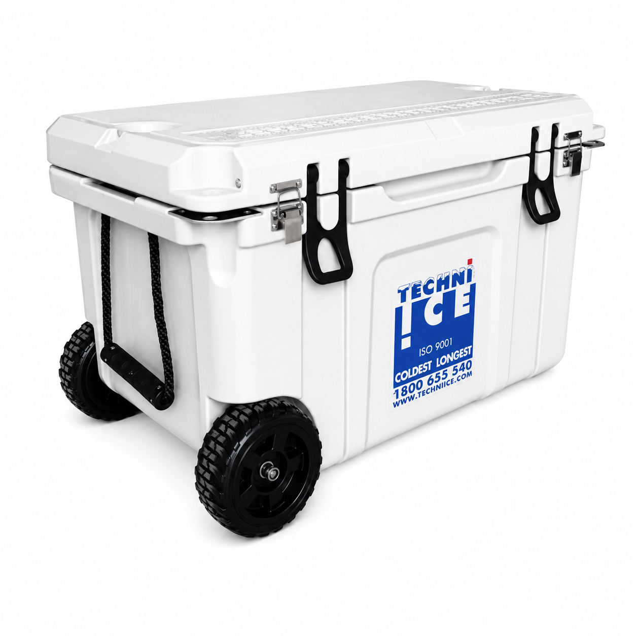 Techni Ice Signature Hardcore Premium Ice Box 55L White with Wheels *FREE 12 REUSABLE DRY ICE PACKS VALUES $66* PRE-ORDER NOW FOR SEPTEMBER DISPATCH