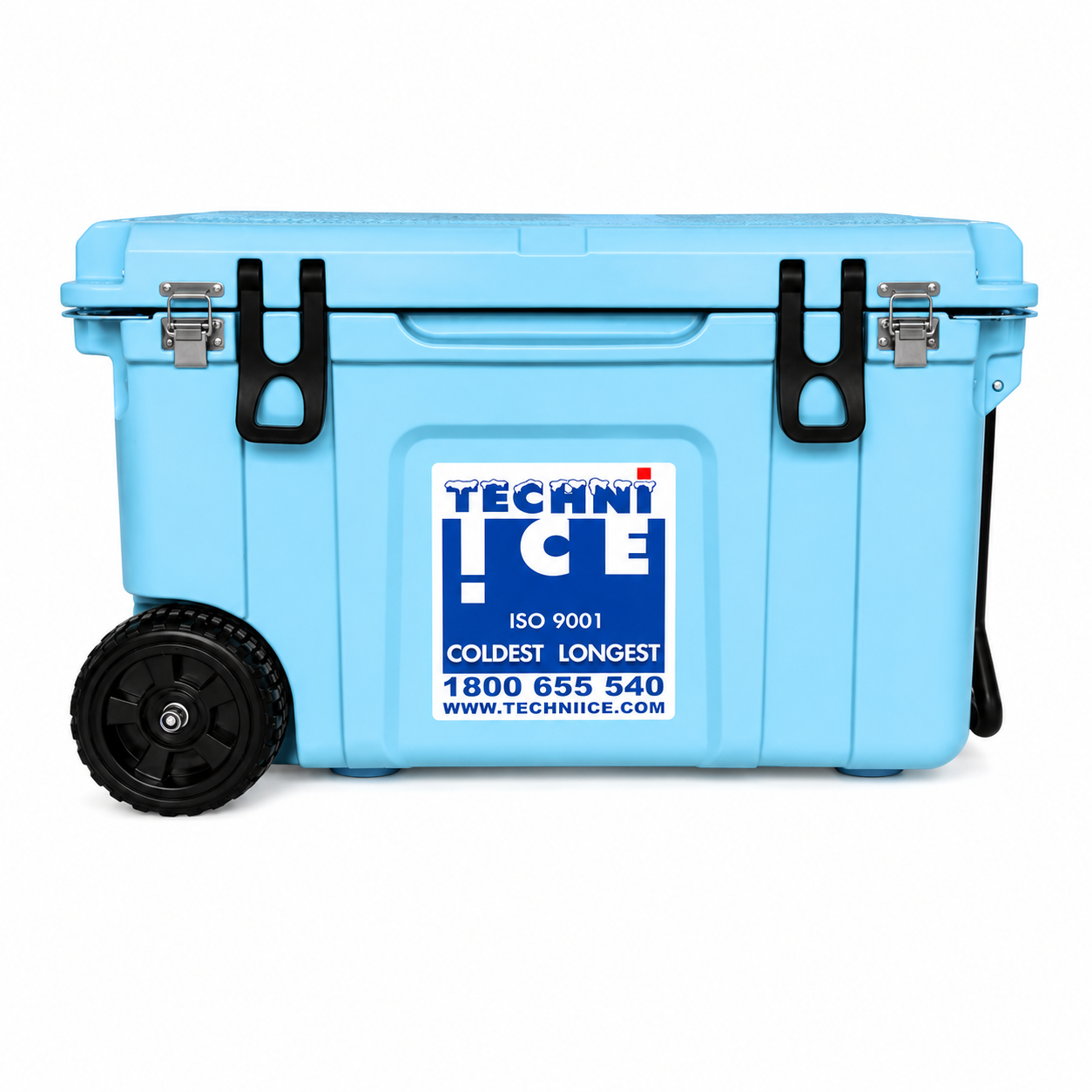 Techni Ice Signature Hardcore Icebox 75L Light Blue Wheels *FREE 12 REUSABLE DRY ICE PACKS VALUES $66 * PRE-ORDER NOW FOR SEPTEMBER DISPATCH