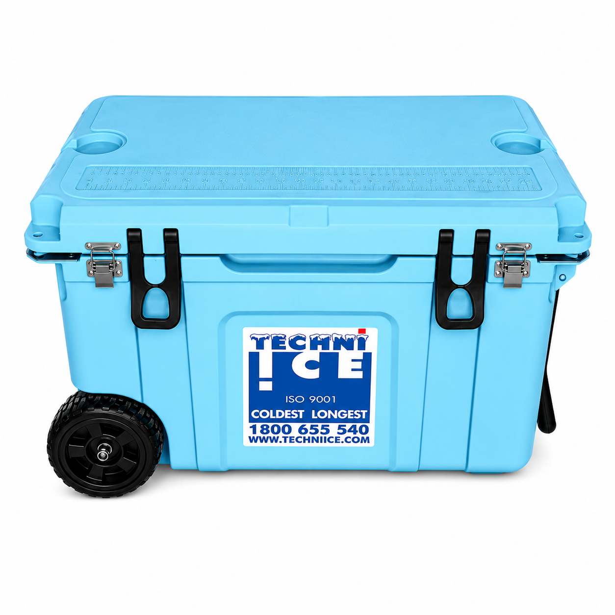 Techni Ice Signature Hardcore Icebox 75L Light Blue Wheels *FREE 12 REUSABLE DRY ICE PACKS VALUES $66 * PRE-ORDER NOW FOR SEPTEMBER DISPATCH