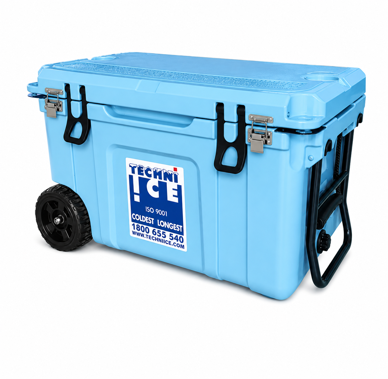 Techni Ice Signature Hardcore Icebox 75L Light Blue Wheels *FREE 12 REUSABLE DRY ICE PACKS VALUES $66 * PRE-ORDER NOW FOR SEPTEMBER DISPATCH